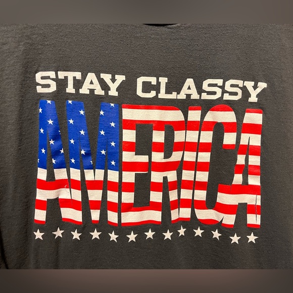 Mens Stay Classy America Tee Shirt - Picture 2 of 4